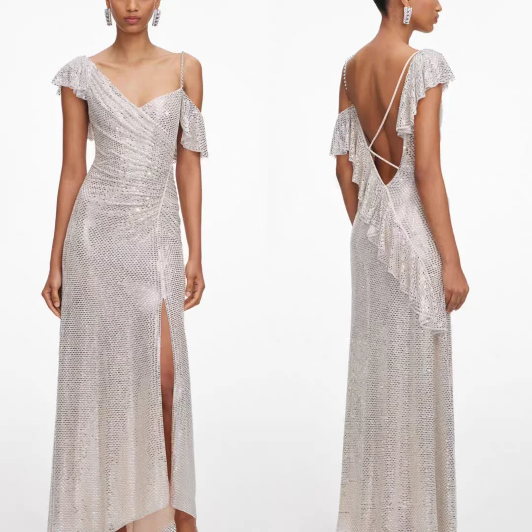 Women luxury diamond Asymmetric long dress backless slit fashion party maxi dress
Women luxury diamond Asymmetric long dress backless slit fashion party maxi dress