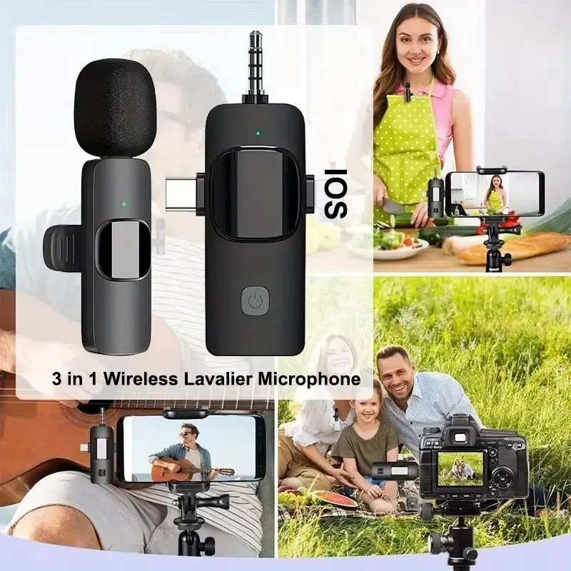 Wireless Lavalier Microphone Dual Lapel Mic with USBC 3.5mm Receiver for iPhone Android Video Recording Noise Reduction 3in1
Wireless Lavalier Microphone Dual Lapel Mic with USBC 3.5mm Receiver for iPhone Android Video Recording Noise Reduction 3in1