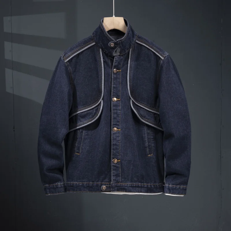 2024 autumn winter new retro jacket men's trendy street personality design outerwear Japanese style stand up collar denim coat
2024 autumn winter new retro jacket men's trendy street personality design outerwear Japanese style stand up collar denim coat
