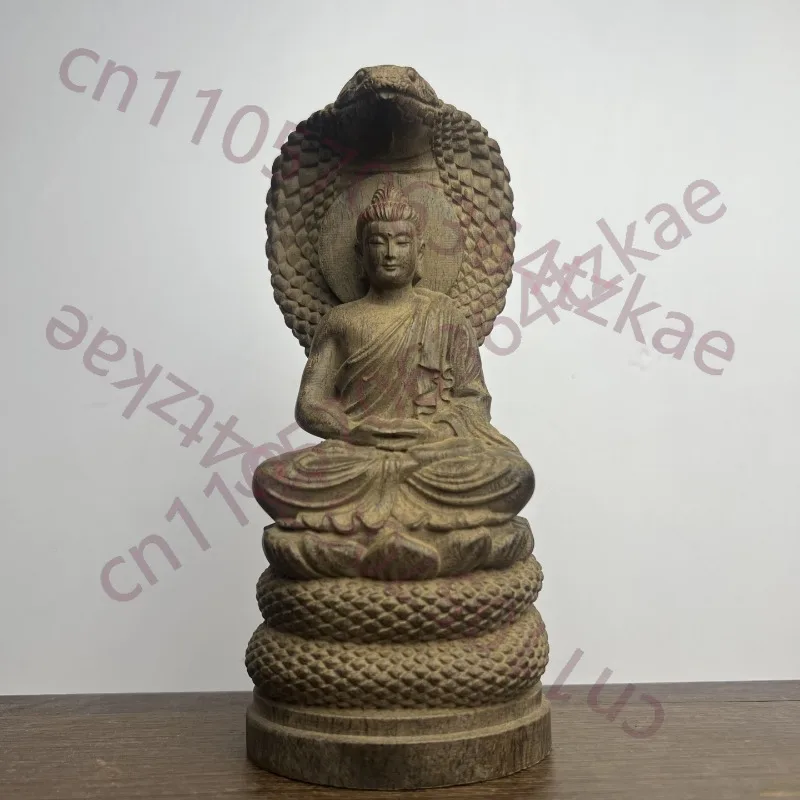 Hand-Carved Agarwood Shakyamuni Buddha Statue with Snake - 10.6"x5.1"x3.9"/7.5"x2.8"x3.3" Wood Sculpture Home Decor Buddhist
Hand-Carved Agarwood Shakyamuni Buddha Statue with Snake - 10.6"x5.1"x3.9"/7.5"x2.8"x3.3" Wood Sculpture Home Decor Buddhist