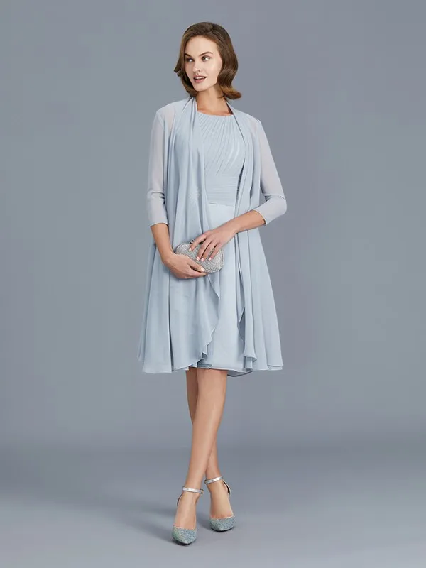 Silver Mother Of The Bride Dresses A-line Chiffon With Jacket Plus Size Short Groom Mother Dresses For Wedding Customized
Silver Mother Of The Bride Dresses A-line Chiffon With Jacket Plus Size Short Groom Mother Dresses For Wedding Customized
