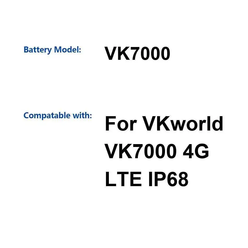 For Vkworld VK7000 4G Lte IP68 Premium Replacement Mobile Phone Battery 5600Mah High-Efficiency
For Vkworld VK7000 4G Lte IP68 Premium Replacement Mobile Phone Battery 5600Mah High-Efficiency