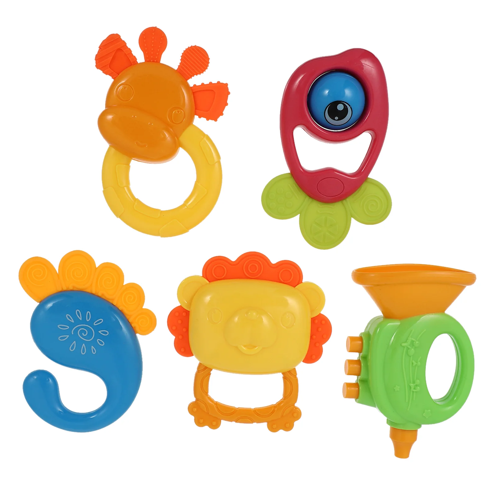 5 Pcs Teether Newborn Rattles Baby Soothing Molar Educational Toys for Toddlers Teething Bell Child
5 Pcs Teether Newborn Rattles Baby Soothing Molar Educational Toys for Toddlers Teething Bell Child