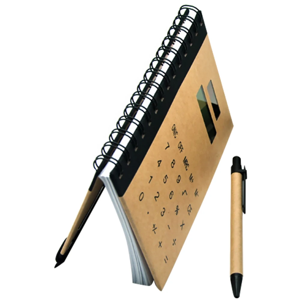 Solar Calculator Notebook Kraft Paper Lined Writing Multifunctional Scrapbook Student Notepad Durable Business Diary Travel
Solar Calculator Notebook Kraft Paper Lined Writing Multifunctional Scrapbook Student Notepad Durable Business Diary Travel