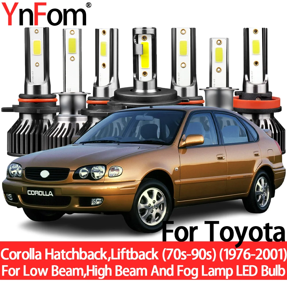 YnFom For Toyota Corolla Hatchback Liftback (70s-90s) 1976-2001 Special LED Headlight Bulbs Kit For Low Beam,High Beam,Fog Lamp
YnFom For Toyota Corolla Hatchback Liftback (70s-90s) 1976-2001 Special LED Headlight Bulbs Kit For Low Beam,High Beam,Fog Lamp
