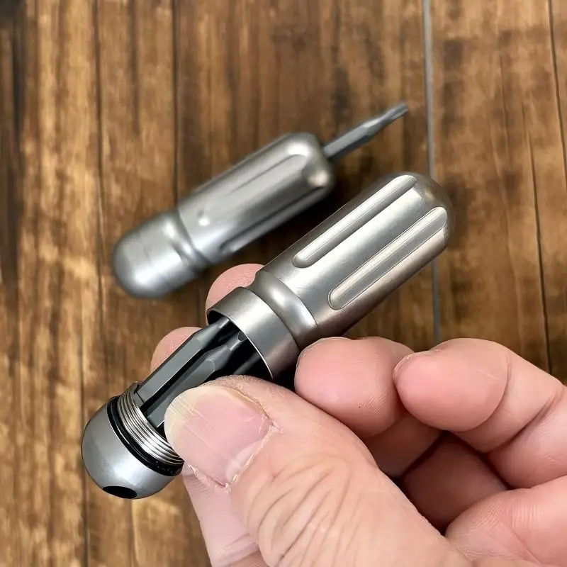 1PC EDC Titanium alloy mini multifunctional pocket tool portable screwdriver waterproof pill box necklace keychain pendant
1PC EDC Titanium alloy mini multifunctional pocket tool portable screwdriver waterproof pill box necklace keychain pendant