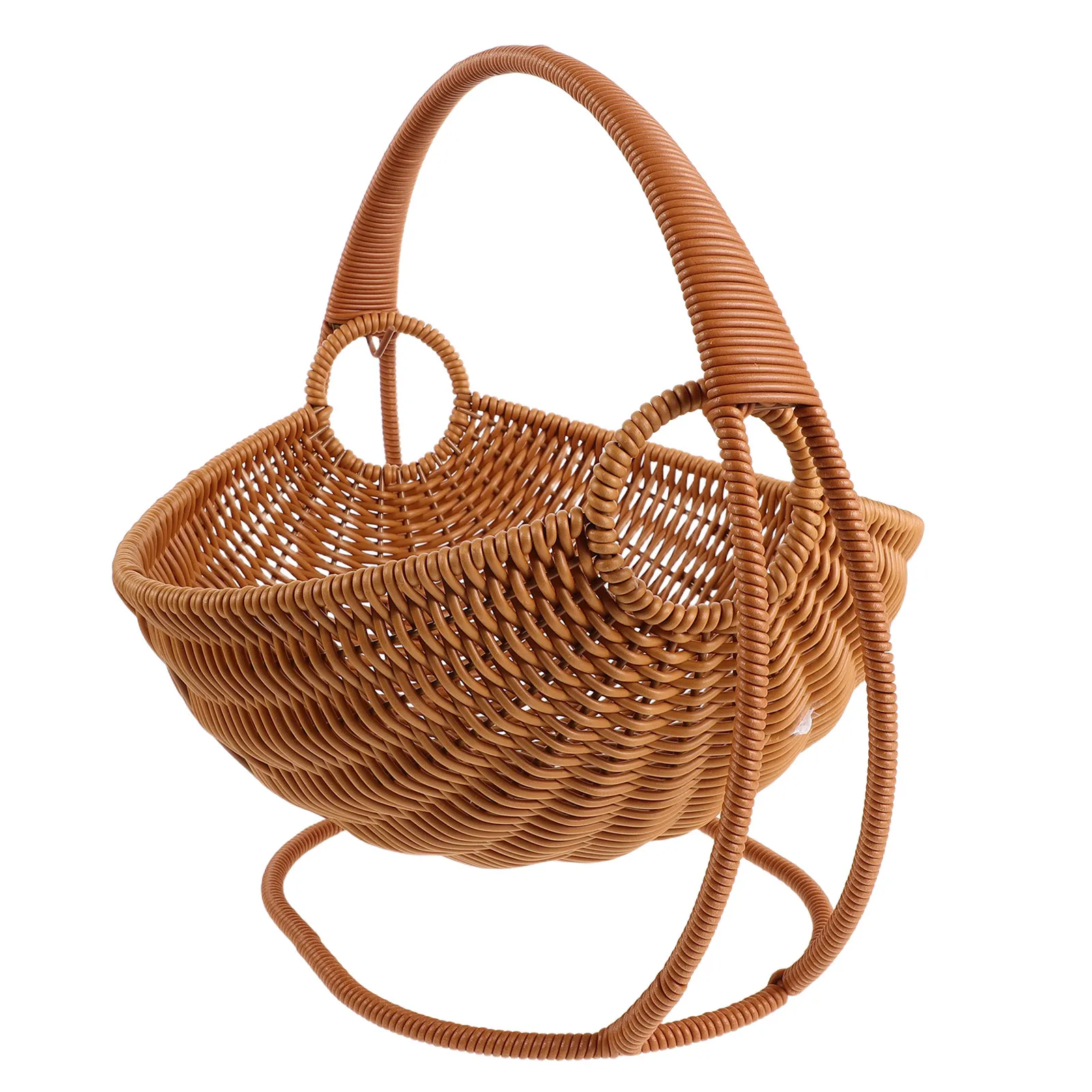 Imitation Rattan Fruit Basket Hand Woven Lightweight Kitchen Counter Storage Organizer For Snacks Vegetables Bread
Imitation Rattan Fruit Basket Hand Woven Lightweight Kitchen Counter Storage Organizer For Snacks Vegetables Bread