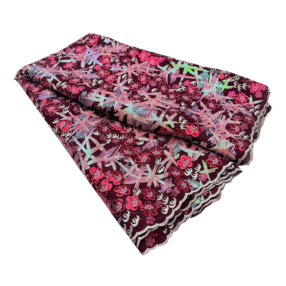 Luxury African Velvet Embroidery Lace Fabric With Sequins Newest High Quality For Wedding Dress And Prom Dress 5 Yard Cutting
Luxury African Velvet Embroidery Lace Fabric With Sequins Newest High Quality For Wedding Dress And Prom Dress 5 Yard Cutting