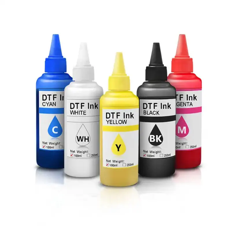 100ML DTF INK Textile ink DTF printing For For Dirent printer film heat transfer for PET Film hot melt powder transfer film
100ML DTF INK Textile ink DTF printing For For Dirent printer film heat transfer for PET Film hot melt powder transfer film