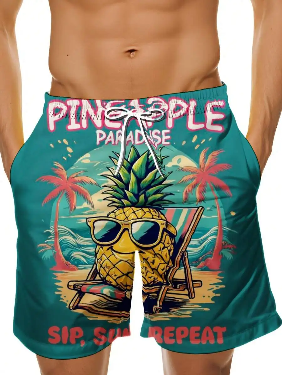 Pineapple Paradise Swim Trunks Men Beach Shorts Tropical Print Sunglasses Palm Trees Sip Sun Repeat
Pineapple Paradise Swim Trunks Men Beach Shorts Tropical Print Sunglasses Palm Trees Sip Sun Repeat