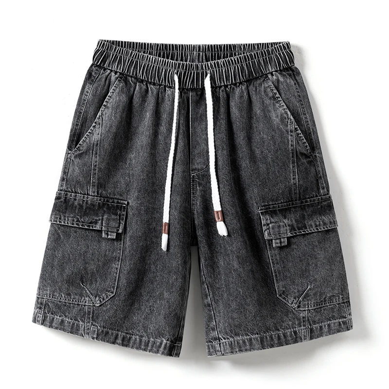Men's Cargo Denim Shorts Summer Loose Fit Elastic Waist Washed Jean Shorts with Multi Pockets Workwear Casual Knee Length Jeans
Men's Cargo Denim Shorts Summer Loose Fit Elastic Waist Washed Jean Shorts with Multi Pockets Workwear Casual Knee Length Jeans