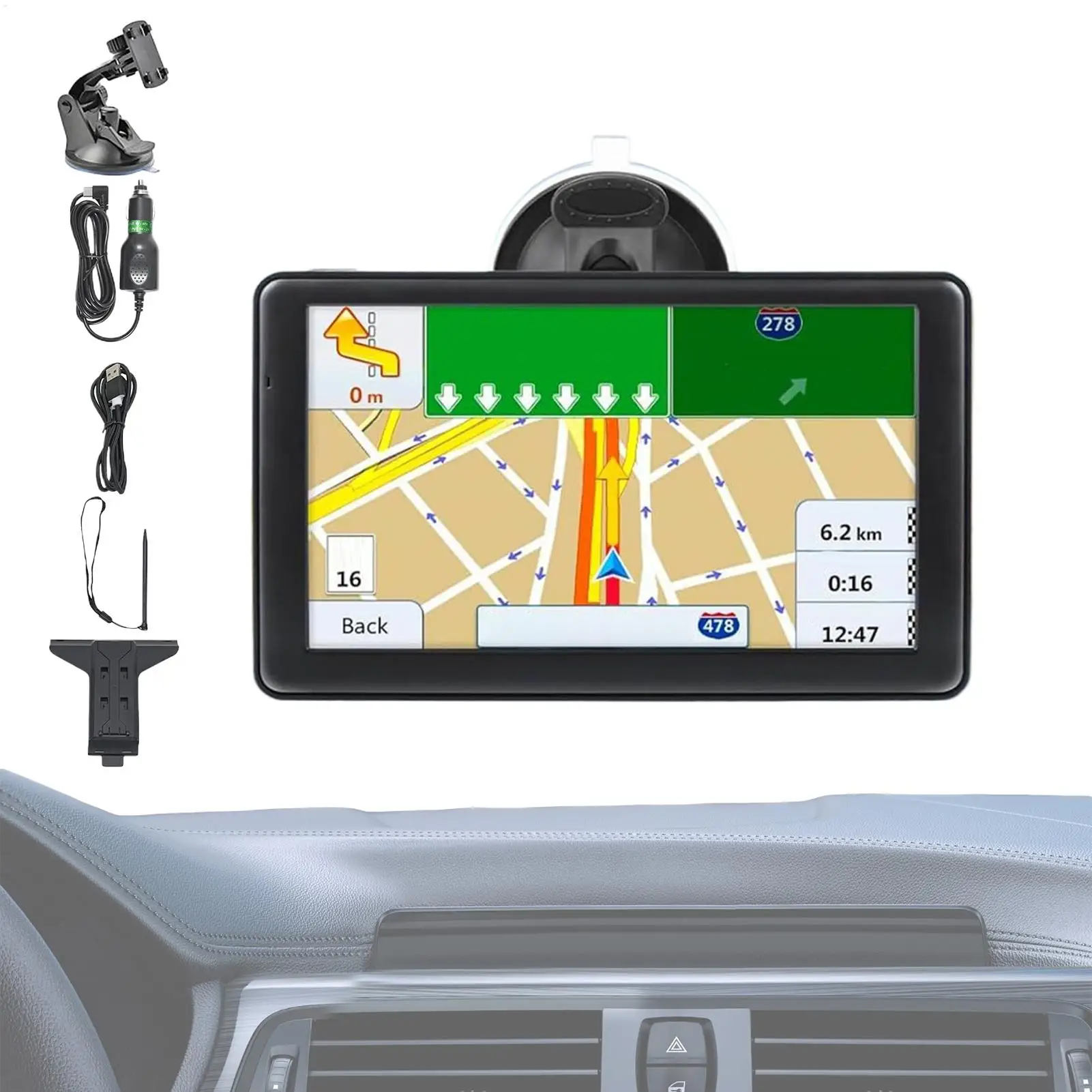 GPS Navigation For Car 7-Inch Vehicle GPS Units Equipment Touchscreen Smart Device High-Resolution Screen Maps For Vehicle
GPS Navigation For Car 7-Inch Vehicle GPS Units Equipment Touchscreen Smart Device High-Resolution Screen Maps For Vehicle