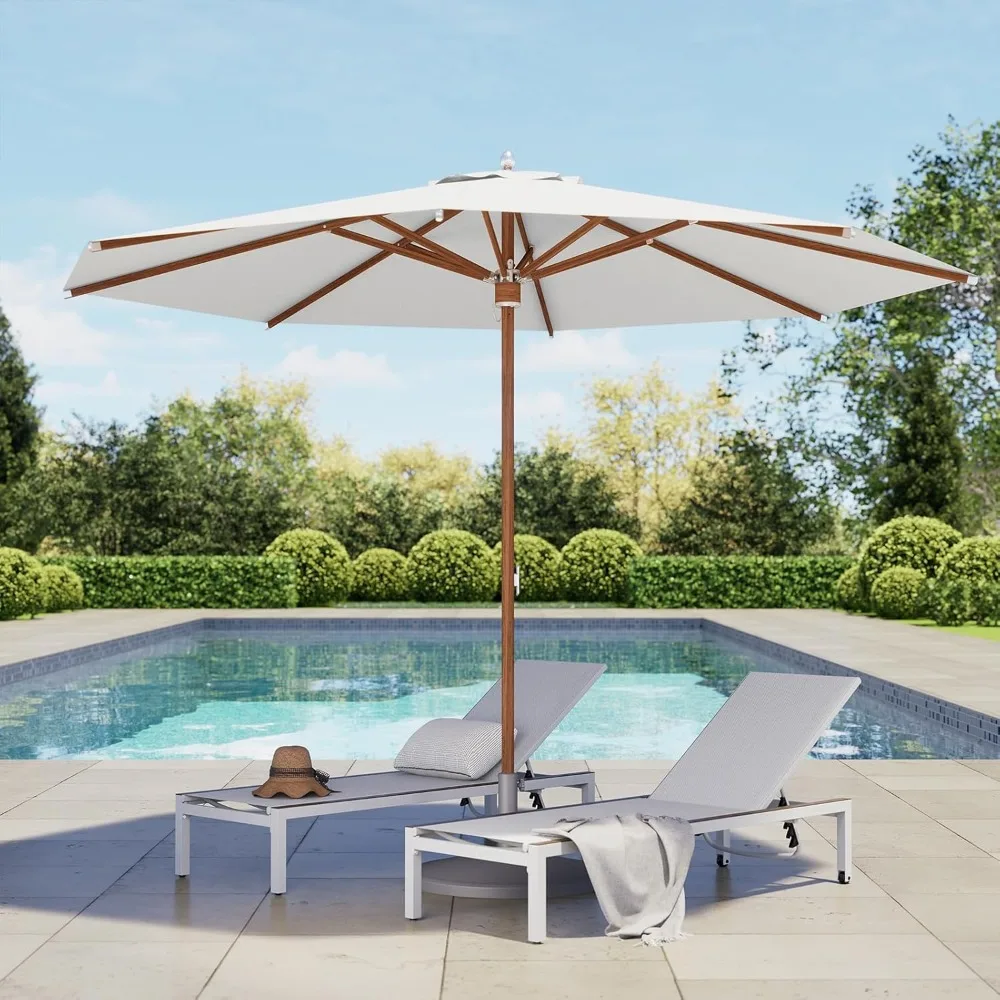 11 FT 10-Year-Non-Fading Patio Umbrella, Outdoor Umbrella with 8 Faux-Wood Grain Aluminum Ribs, Market Umbrella with Pulley Lif
11 FT 10-Year-Non-Fading Patio Umbrella, Outdoor Umbrella with 8 Faux-Wood Grain Aluminum Ribs, Market Umbrella with Pulley Lif