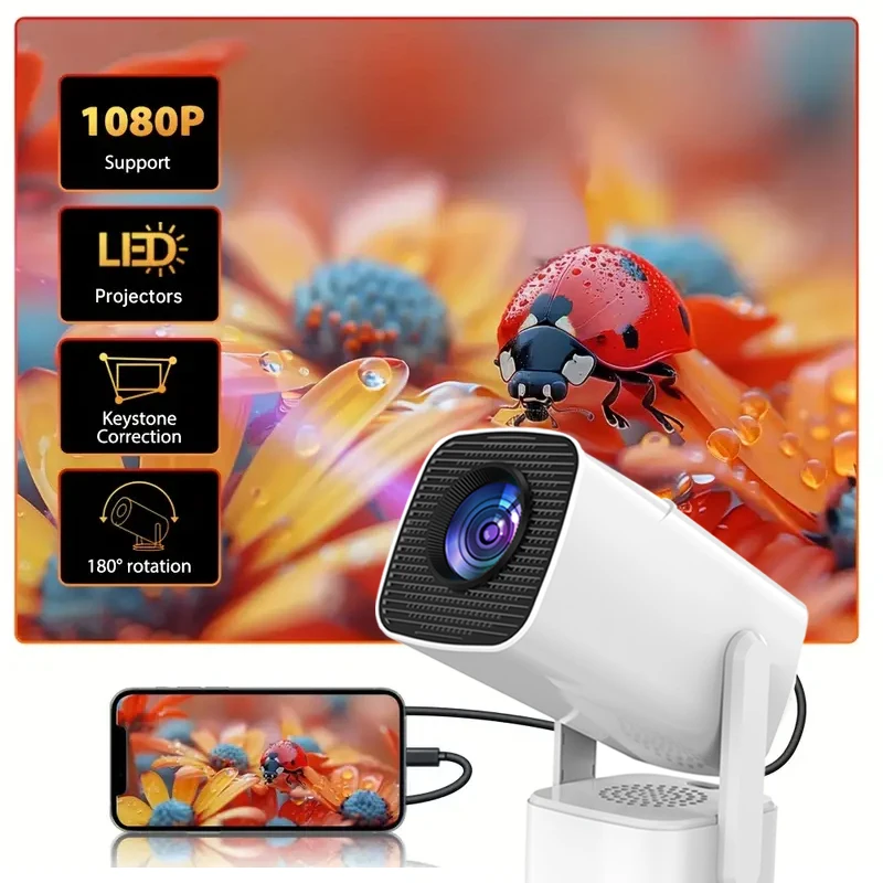 Portable mini projector, supports 1080P resolution,suitable for use in bedrooms, offices, home theaters and other places.
Portable mini projector, supports 1080P resolution,suitable for use in bedrooms, offices, home theaters and other places.