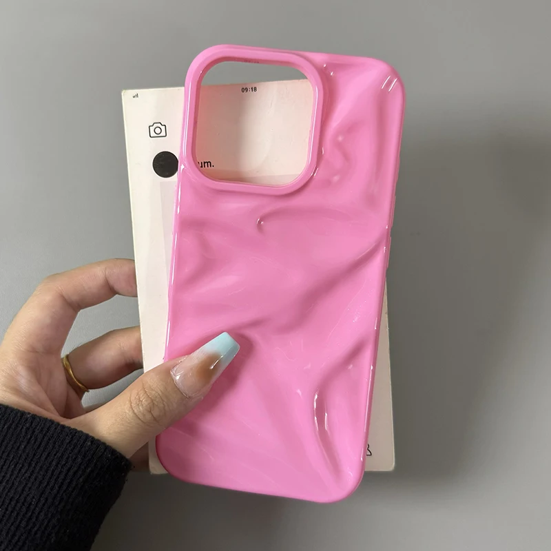 Fashion Ripple Texture Glossy Case For iPhone 11 12 13 14 15 Plus 16 Pro Max Soft TPU Wrinkles Phone Back Cover
Fashion Ripple Texture Glossy Case For iPhone 11 12 13 14 15 Plus 16 Pro Max Soft TPU Wrinkles Phone Back Cover