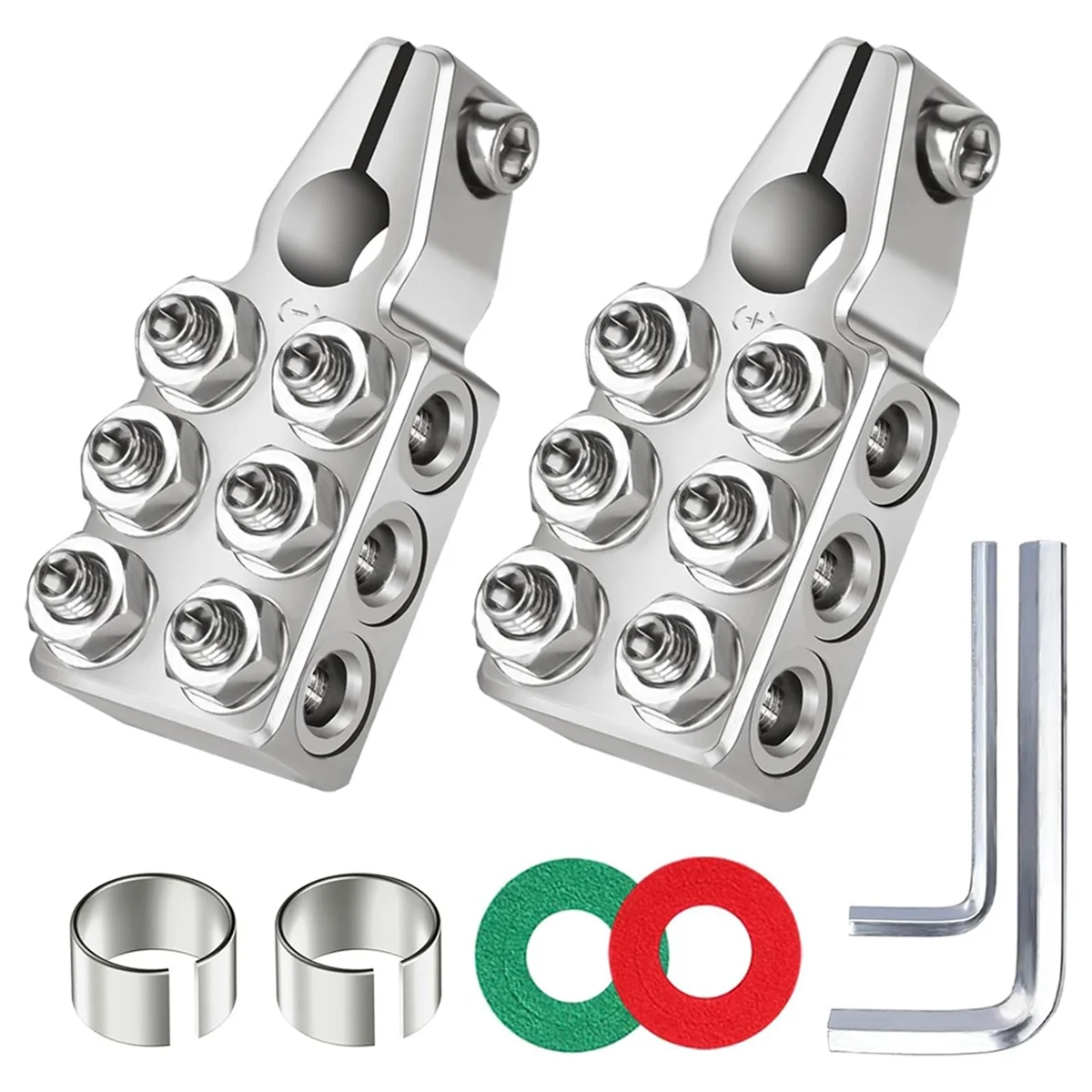 Battery Terminal Connectors, 12 Way Battery Terminals, 1/0AWG,2/4/6/8AWG Battery Connectors , for Car/Trucks/RVs‘-AA68
Battery Terminal Connectors, 12 Way Battery Terminals, 1/0AWG,2/4/6/8AWG Battery Connectors , for Car/Trucks/RVs‘-AA68