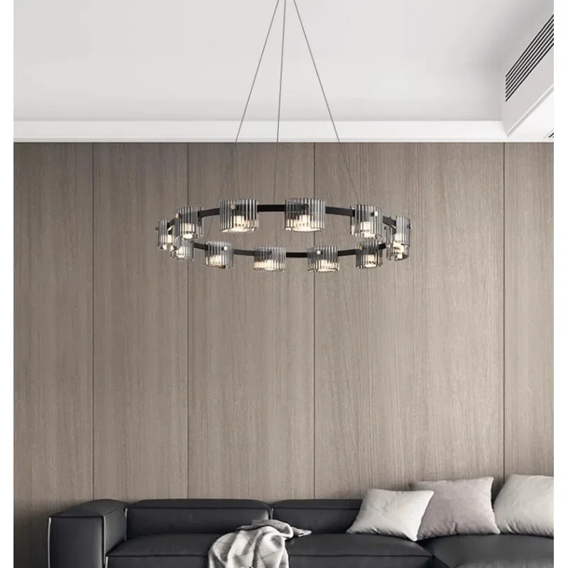 Minimalist Italian Living Room Chandelier Modern Simple High-end Round LED Nordic Light Luxury Glass Bedroom Ceiling Chandelier
Minimalist Italian Living Room Chandelier Modern Simple High-end Round LED Nordic Light Luxury Glass Bedroom Ceiling Chandelier