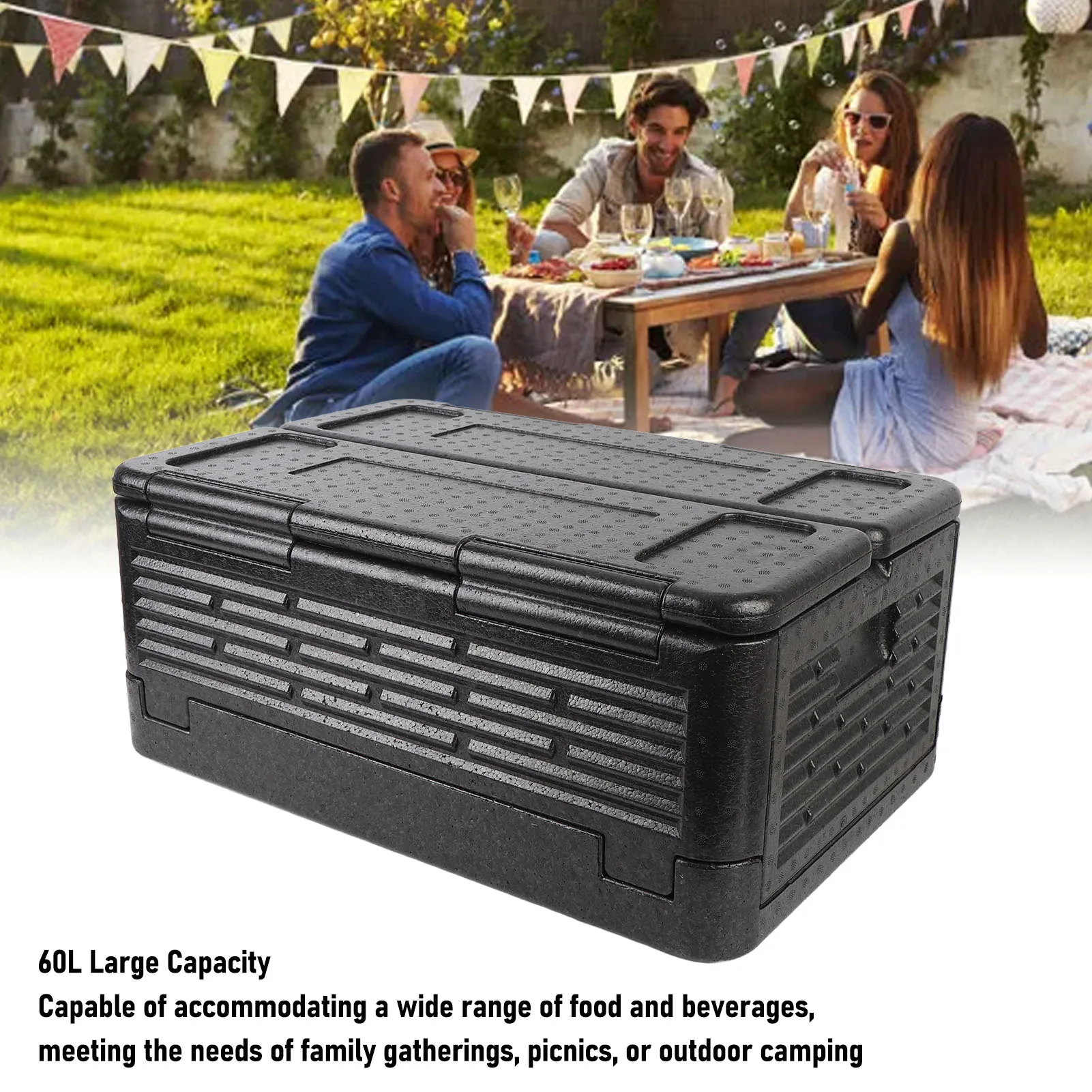 Изолированная переноска для еды, изолированная коробка для переноски еды, 60 л, складная термоизоляционная коробка большой емкости для пикника на открытом воздухе
Изолированная переноска для еды, изолированная коробка для переноски еды, 60 л, складная термоизоляционная коробка большой емкости для пикника на открытом воздухе