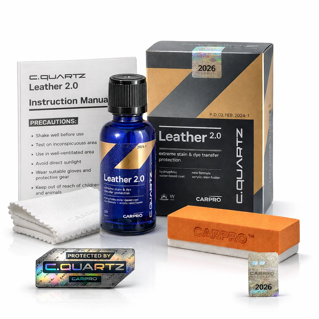 CAR CQUARTZ Leather 2.0 Hydrophobic Oil Phobic Safe on Car Leather Resistance To UV Denim Dye Coloring Abrasion Stains
CAR CQUARTZ Leather 2.0 Hydrophobic Oil Phobic Safe on Car Leather Resistance To UV Denim Dye Coloring Abrasion Stains