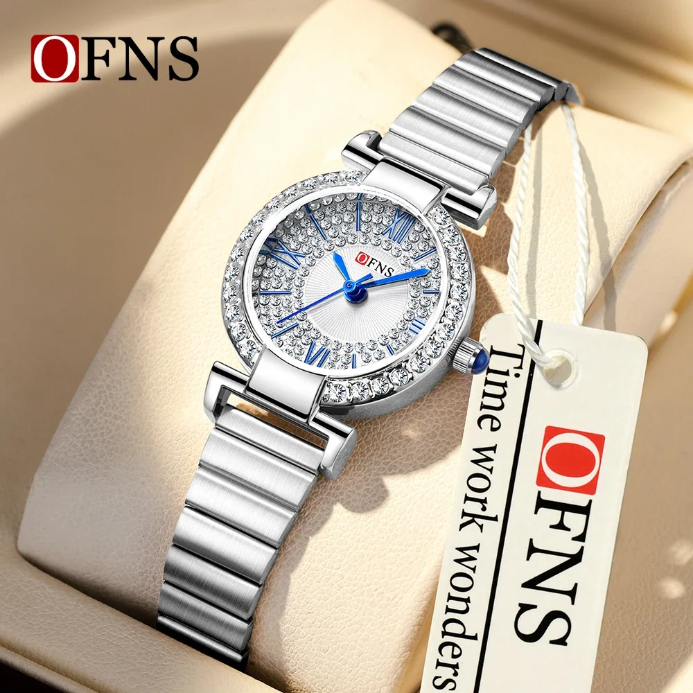 OFNS 1519 Новые женские часы в стиле ретро с круглыми бриллиантами и бриллиантами, модные водонепроницаемые женские кварцевые часы
OFNS 1519 Новые женские часы в стиле ретро с круглыми бриллиантами и бриллиантами, модные водонепроницаемые женские кварцевые часы