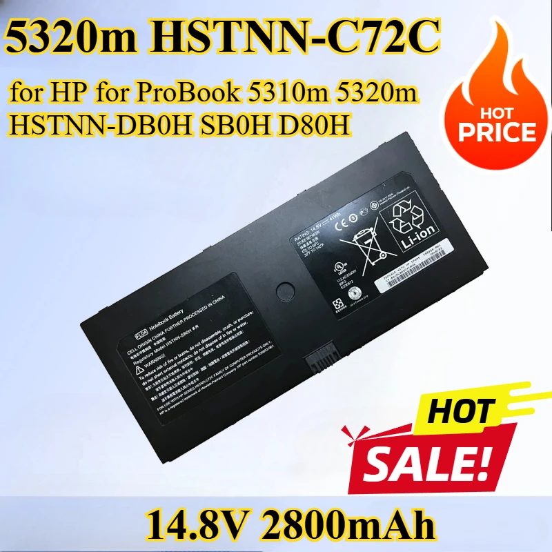 Аккумулятор для ноутбука HP ProBook 5310m 5320m HSTNN-DB0H SB0H D80H 538693-961 HSTNN-DB0H FL04 C72C538693-27
Аккумулятор для ноутбука HP ProBook 5310m 5320m HSTNN-DB0H SB0H D80H 538693-961 HSTNN-DB0H FL04 C72C538693-27