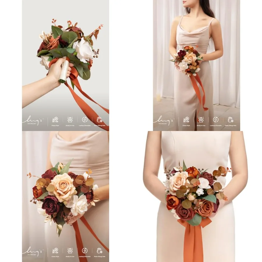 Terracotta Artificial Wedding Flower Bouquets for Bridesmaids Burnt Orange Floral Bouquet Rust Bridal Bouquets for Bridesmaids
Terracotta Artificial Wedding Flower Bouquets for Bridesmaids Burnt Orange Floral Bouquet Rust Bridal Bouquets for Bridesmaids