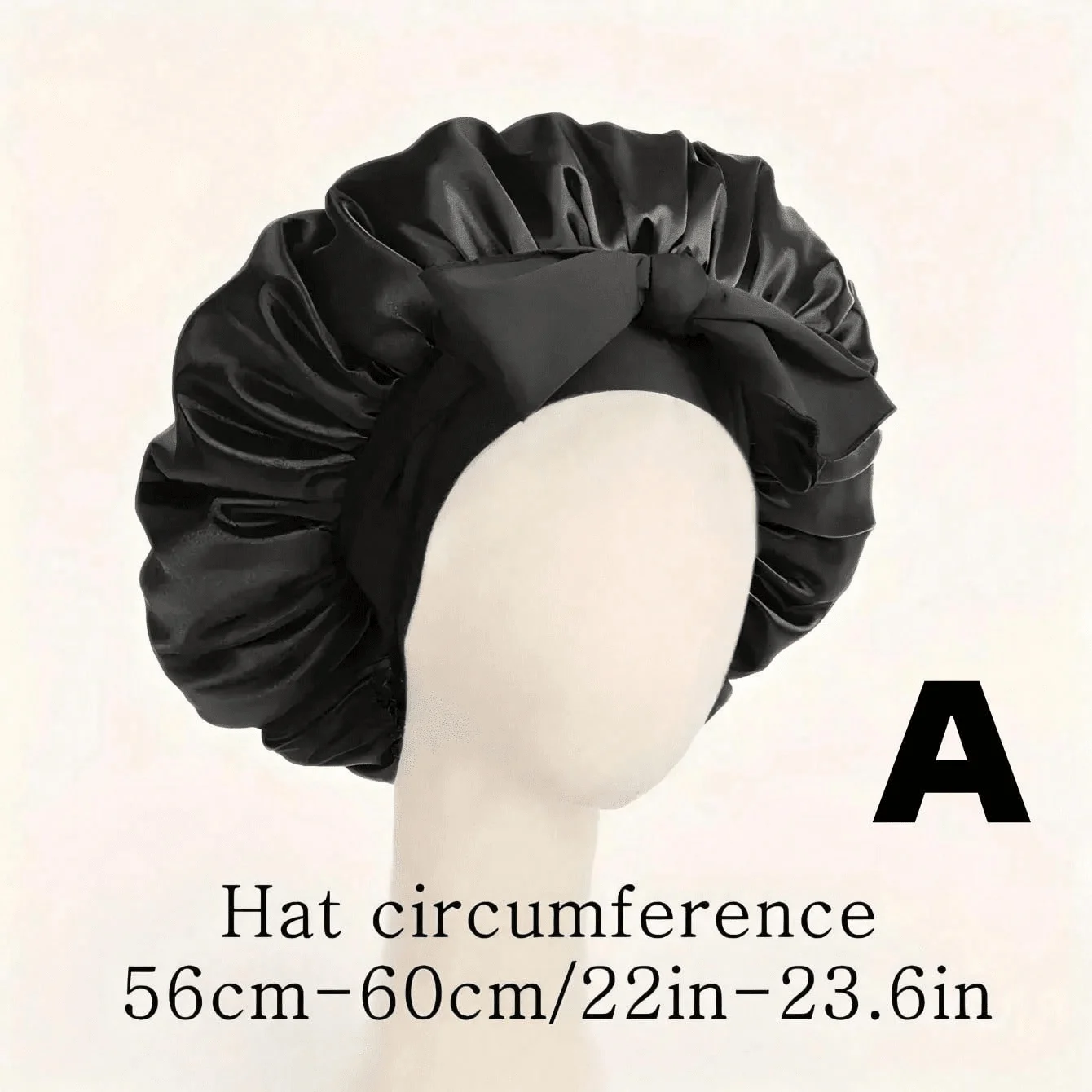 Black Satin Sleep Cap With Bow Decor Adjustable Ruffle Hair Cap For Women And Men
Black Satin Sleep Cap With Bow Decor Adjustable Ruffle Hair Cap For Women And Men