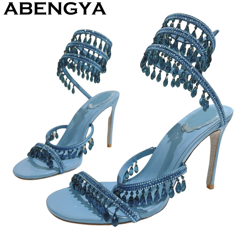 Crystal Pendant Thin High Heels Sandals Women Sexy Gladiator Stiletto Pumps Sandals Summer Bride Dress Shoes zapatillas de mujer
Crystal Pendant Thin High Heels Sandals Women Sexy Gladiator Stiletto Pumps Sandals Summer Bride Dress Shoes zapatillas de mujer