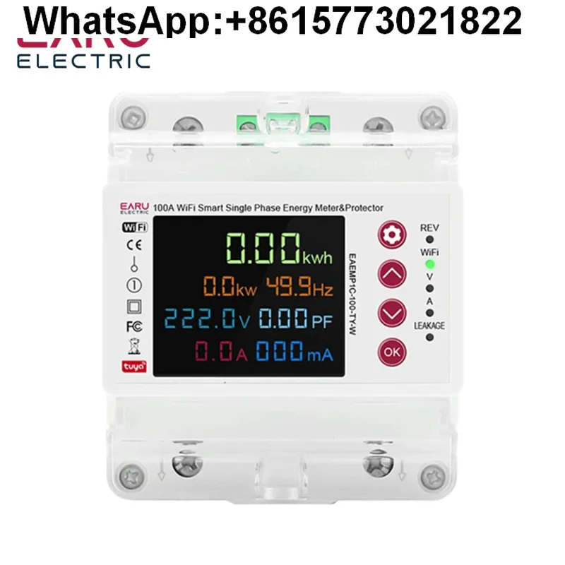 Graffiti WiFi circuit breaker single-phase color screen instrument smart meter remote MCB mobile phone control
Graffiti WiFi circuit breaker single-phase color screen instrument smart meter remote MCB mobile phone control