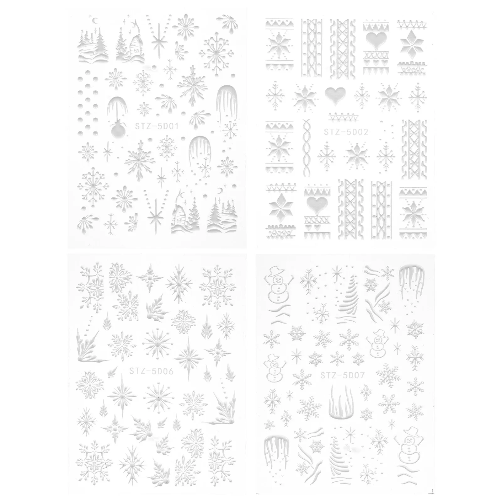4 Sheets 5D Embossed Snowflake Nail Stickers Christmas DIY Manicure Decorative Art Supplies Premium Quality Easy to Use Without
4 Sheets 5D Embossed Snowflake Nail Stickers Christmas DIY Manicure Decorative Art Supplies Premium Quality Easy to Use Without