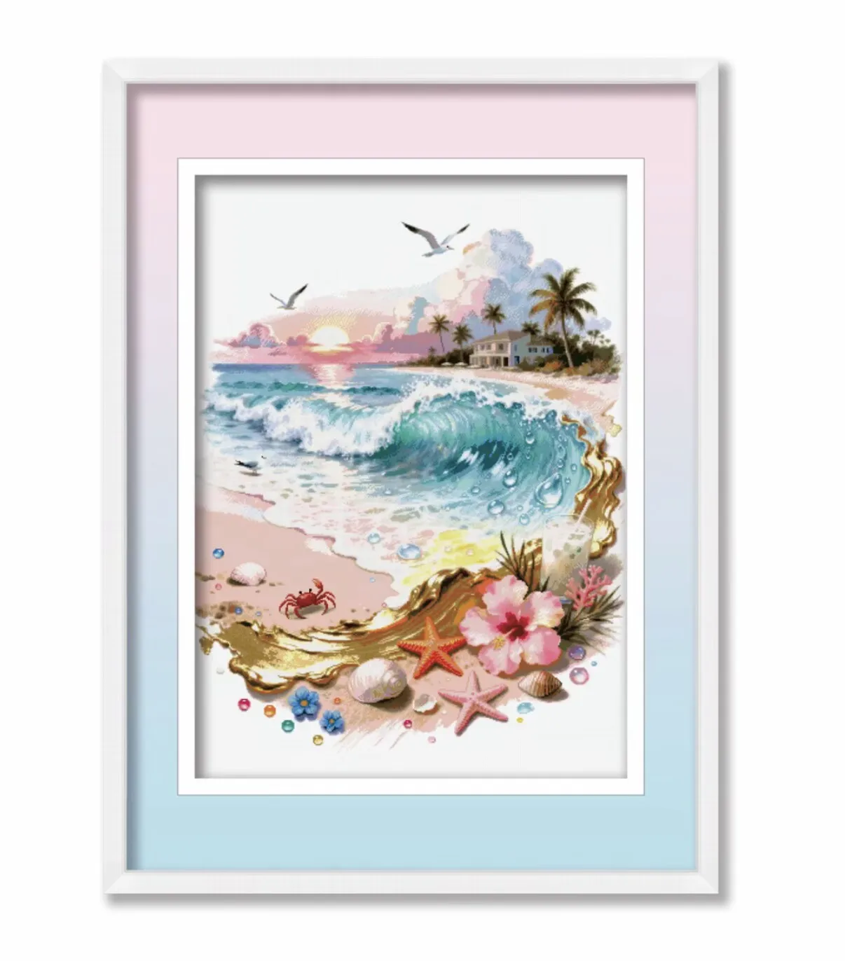 KS ecological threads 14CT 11CT 9CT beach shells Printed Kit Cross Stitch Embroidery DIY Needlework Crafts 84 Colors
KS ecological threads 14CT 11CT 9CT beach shells Printed Kit Cross Stitch Embroidery DIY Needlework Crafts 84 Colors