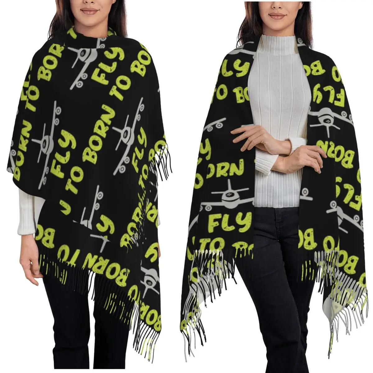 Шарф Born To Fly с логотипом Flight Pilot, шарфы с кисточками, женские мягкие теплые шали и накидки, длинная осенне-зимняя шаль
Шарф Born To Fly с логотипом Flight Pilot, шарфы с кисточками, женские мягкие теплые шали и накидки, длинная осенне-зимняя шаль