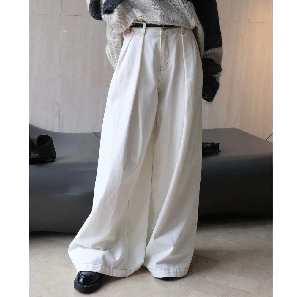 2024 Women Autumn Cotton Long Pants High Waist Wide Leg Women Clothes Floor Length Thick Denim Pants Female Casual Trousers
2024 Women Autumn Cotton Long Pants High Waist Wide Leg Women Clothes Floor Length Thick Denim Pants Female Casual Trousers
