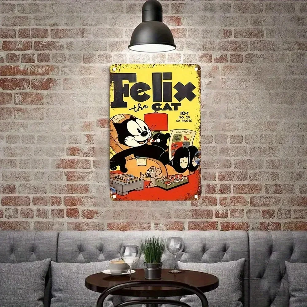ClassicToonDecor Felix Cat Comic Wall Art – Embossed Tin Sign with 1920s Speech Bubble Distressing & Paw Print Accents |Elevates
ClassicToonDecor Felix Cat Comic Wall Art – Embossed Tin Sign with 1920s Speech Bubble Distressing & Paw Print Accents |Elevates