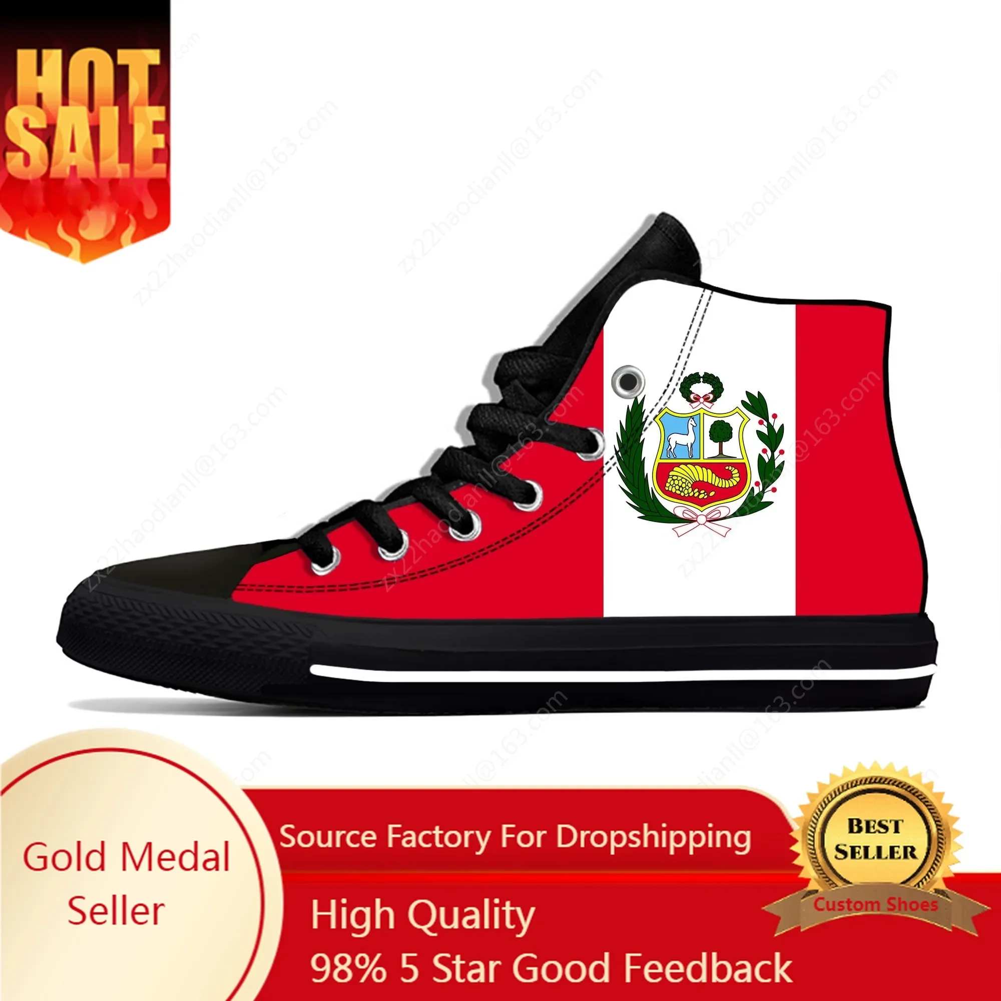 Peru Flag High Top Sneakers Mens Womens Teenager Casual Shoes Canvas Running Shoes 3D Printed Breathable Lightweight shoe
Peru Flag High Top Sneakers Mens Womens Teenager Casual Shoes Canvas Running Shoes 3D Printed Breathable Lightweight shoe