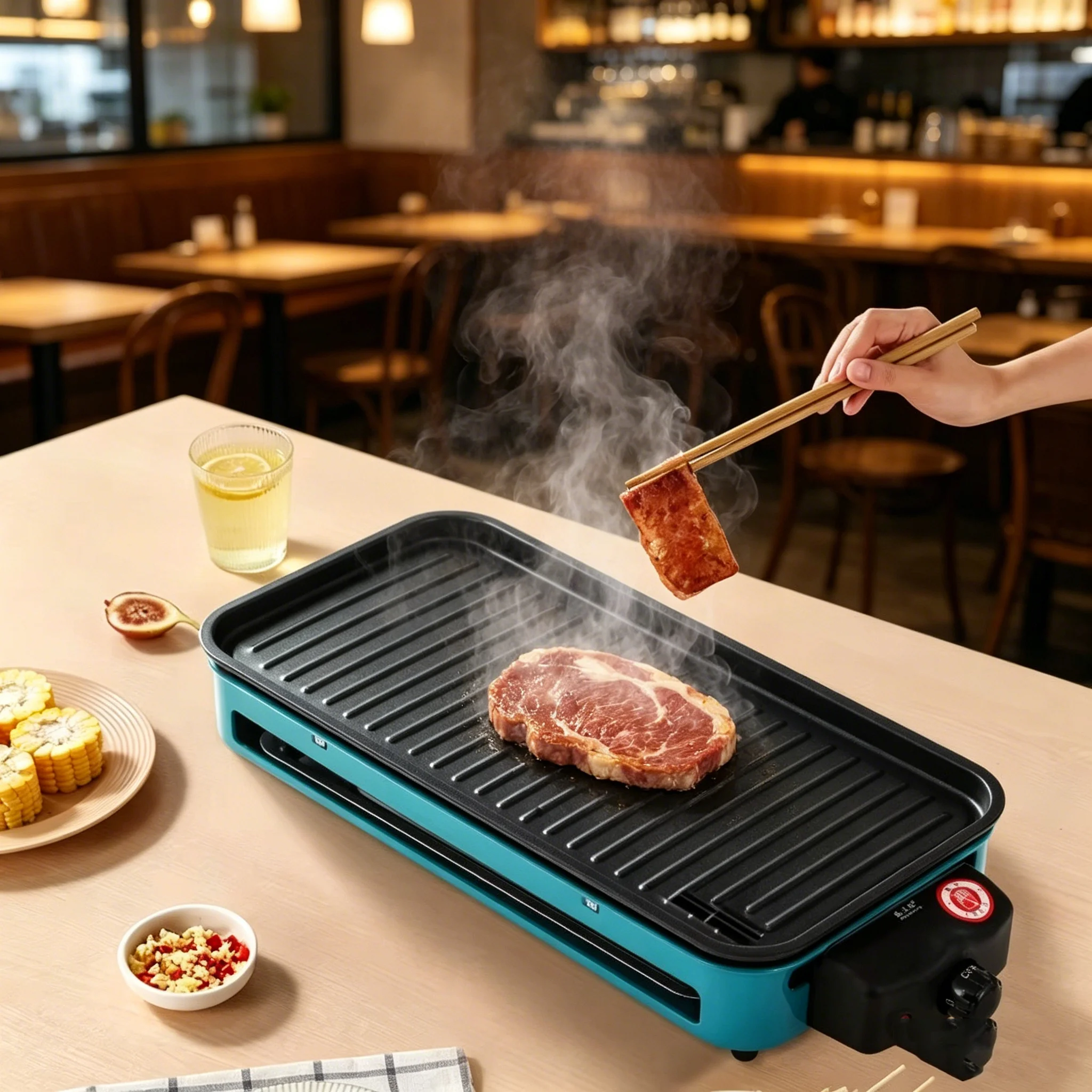 Compact Smokeless Electric BBQ Rack Multifunctional Maifan Stone Non-stick Griddle Healthy Home Barbecue Grill Net
Compact Smokeless Electric BBQ Rack Multifunctional Maifan Stone Non-stick Griddle Healthy Home Barbecue Grill Net