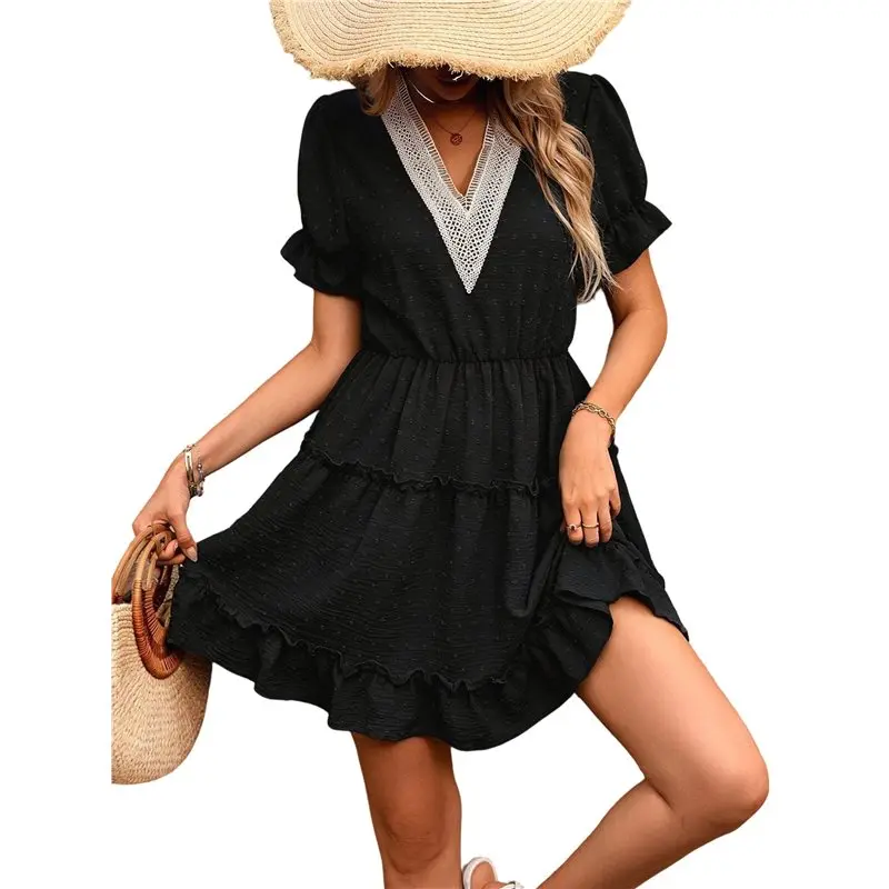 NEW-Women Summer Mini Dress Chiffon Cutout Ruffle V-Neck Puff Sleeve Dresses Dot Boho Sundresses
NEW-Women Summer Mini Dress Chiffon Cutout Ruffle V-Neck Puff Sleeve Dresses Dot Boho Sundresses