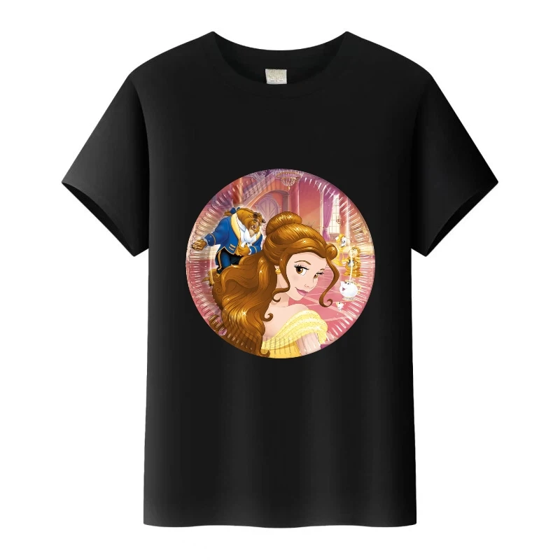 Disney Beauty And The Beast Belle Princess Print Girls Tees Women T-Shirt Man Black O-Neck Tshirt Summer Tops Oversized Clothing
Disney Beauty And The Beast Belle Princess Print Girls Tees Women T-Shirt Man Black O-Neck Tshirt Summer Tops Oversized Clothing