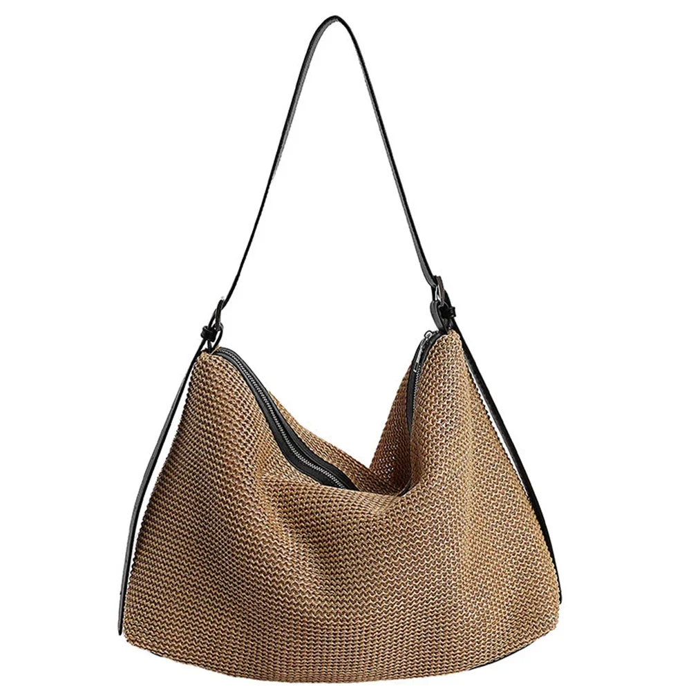 Simple Retro Woven Tote Bag Large Capacity Straw Basket Korean Style Single Shoulder Beach Vacation Women's Versatile Handbag
Simple Retro Woven Tote Bag Large Capacity Straw Basket Korean Style Single Shoulder Beach Vacation Women's Versatile Handbag