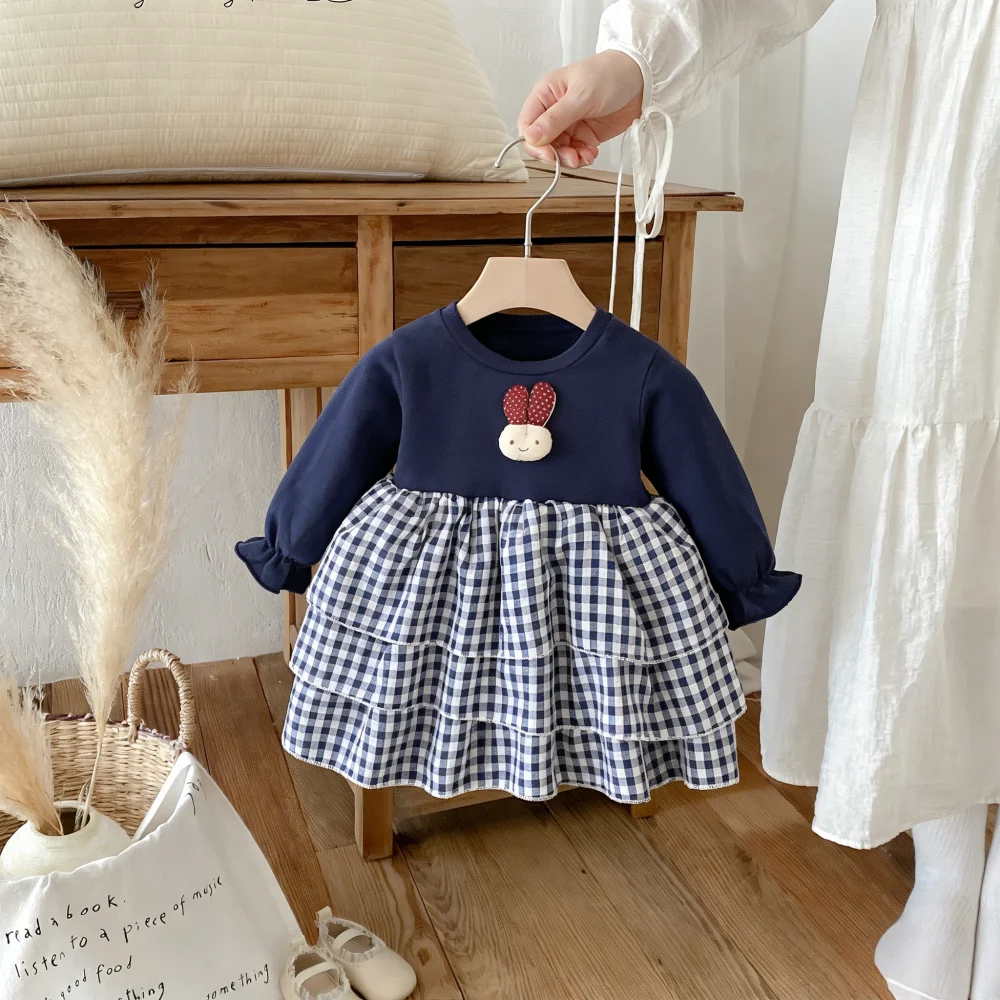 Girls' Dresses Spring And Fall Checkered Cartoon Baby Girl Dress Cute Princess Baby Dresses Baby Girl Clothing
Girls' Dresses Spring And Fall Checkered Cartoon Baby Girl Dress Cute Princess Baby Dresses Baby Girl Clothing