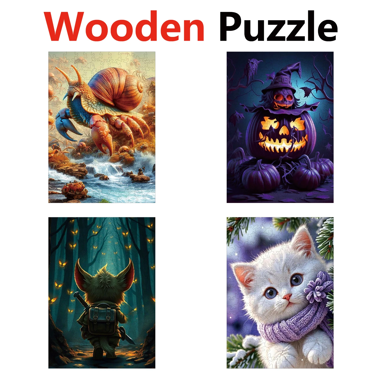 Monster Pumpkin Elf Cat Animal Puzzles High Quality Jigsaw Puzzle Wooden Puzzle Best Christmas Gift
Monster Pumpkin Elf Cat Animal Puzzles High Quality Jigsaw Puzzle Wooden Puzzle Best Christmas Gift