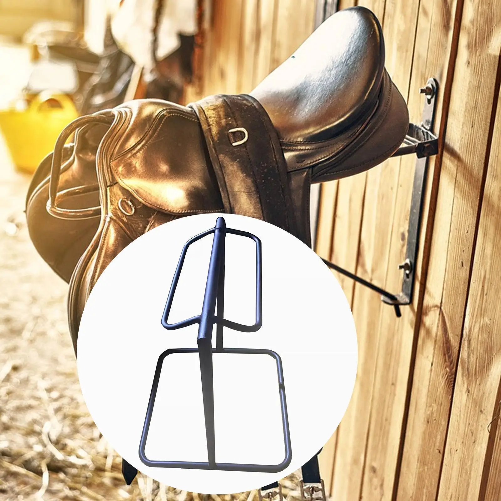 Saddle Rack Movable for Western/English Saddles Metal Shelf Storage Rack Floor Standing Horse Saddle Holder Stand for Tack Room
Saddle Rack Movable for Western/English Saddles Metal Shelf Storage Rack Floor Standing Horse Saddle Holder Stand for Tack Room