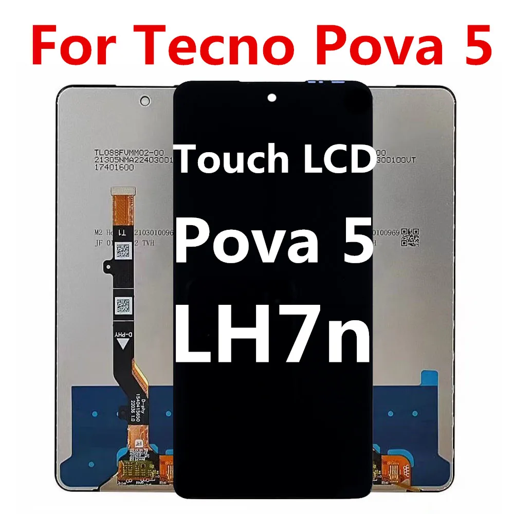 For Tecno Pova 5 Display LH7n touch Lcd Replacement With Touch Panel Digitizer LCD Screen Repair Parts
For Tecno Pova 5 Display LH7n touch Lcd Replacement With Touch Panel Digitizer LCD Screen Repair Parts