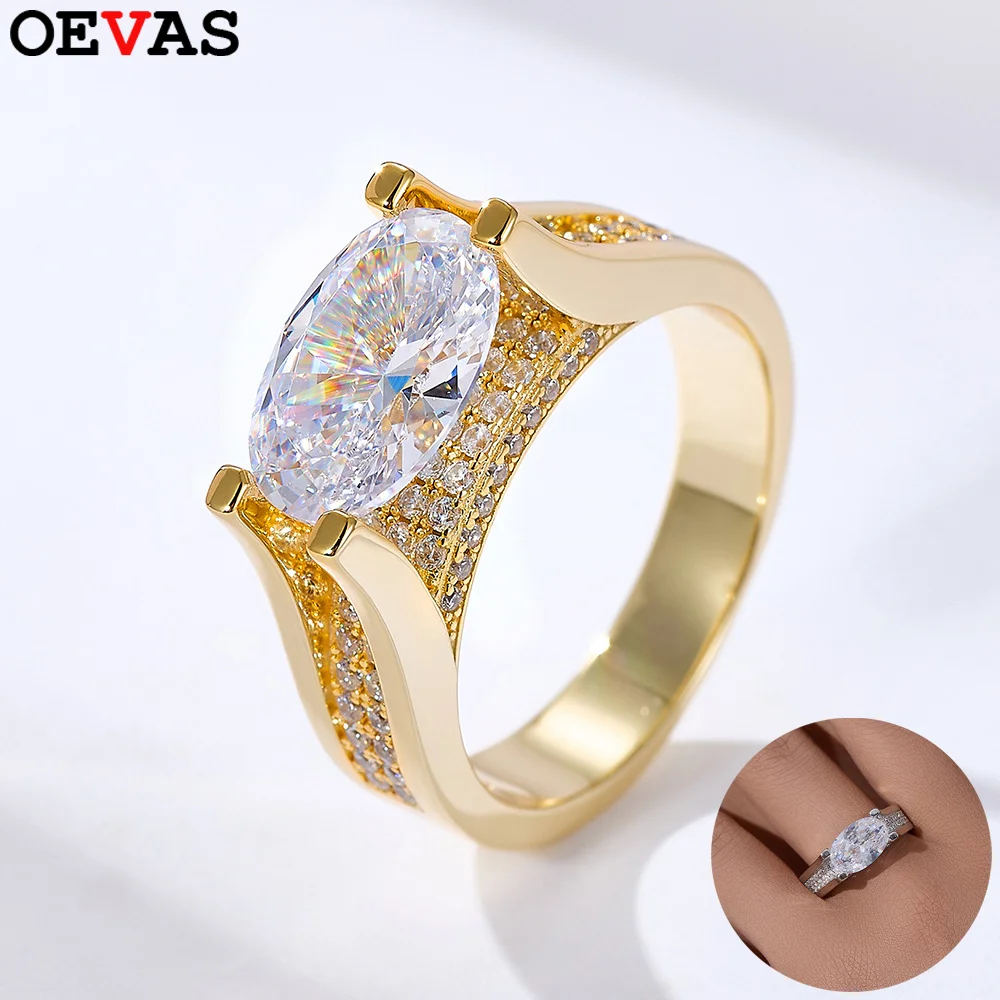 OEVAS 4,5 карата 8x12 мм овальные кольца с муассанитом S925 серебро для женщин сверкающие роскошные обручальные кольца с бриллиантами в лаборатории ювелирные изделия GRA
OEVAS 4,5 карата 8x12 мм овальные кольца с муассанитом S925 серебро для женщин сверкающие роскошные обручальные кольца с бриллиантами в лаборатории ювелирные изделия GRA