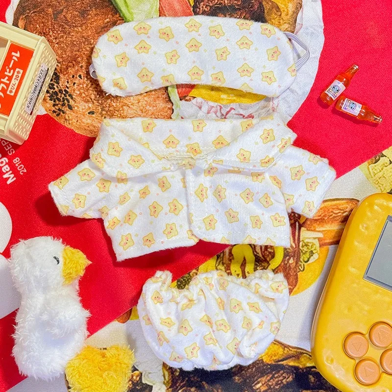 Lovely Soft Cotton Pajamas Eye Mask Suit for 17cm Labubu Baby Star Doll Clothing Accessories
Lovely Soft Cotton Pajamas Eye Mask Suit for 17cm Labubu Baby Star Doll Clothing Accessories