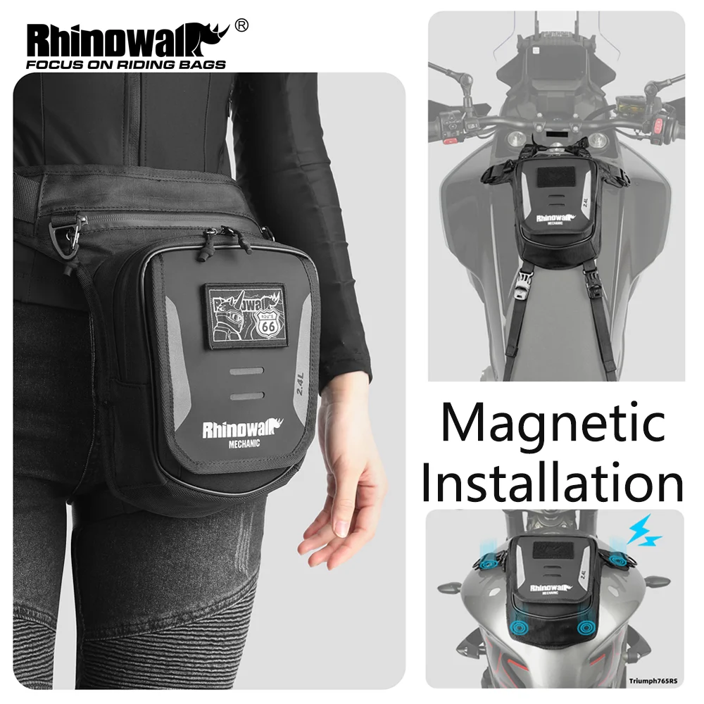 Rhinowalk Motorcycle Drop Leg Bag Waist Pack 2.4L Magnetic Tank Bag With Multi-Pocket Raincover Hiden Buckle Crossbody Bag
Rhinowalk Motorcycle Drop Leg Bag Waist Pack 2.4L Magnetic Tank Bag With Multi-Pocket Raincover Hiden Buckle Crossbody Bag