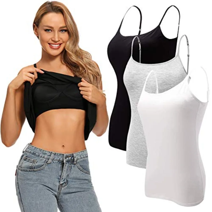 Ibeauti Womens Camisoles Tops with Built in Padded Bra Basic Breathable Tank Top
Ibeauti Womens Camisoles Tops with Built in Padded Bra Basic Breathable Tank Top