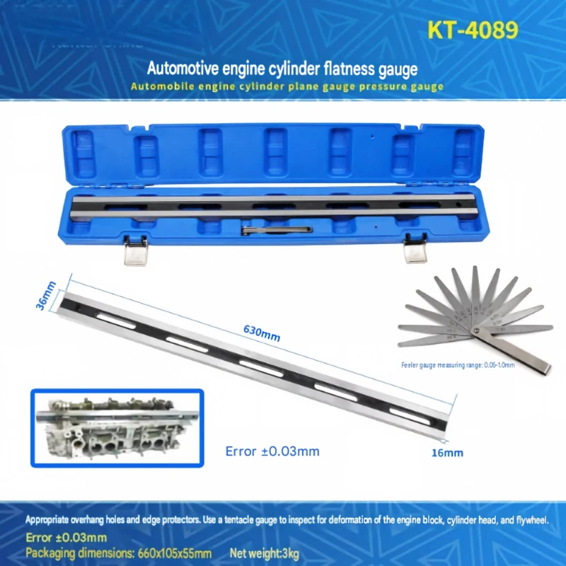 KT4089T Engine Cylinder Flatness & Pressure Gauge Multi-purpose Cylinder Measuring Special Tool
KT4089T Engine Cylinder Flatness & Pressure Gauge Multi-purpose Cylinder Measuring Special Tool