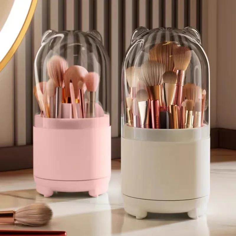 Home 2PCS Transparent Dust-proof Pen Holder 360 Rotating Makeup Brush Storage Box Eye Shadow Brush Holder Lipstick Storage
Home 2PCS Transparent Dust-proof Pen Holder 360 Rotating Makeup Brush Storage Box Eye Shadow Brush Holder Lipstick Storage