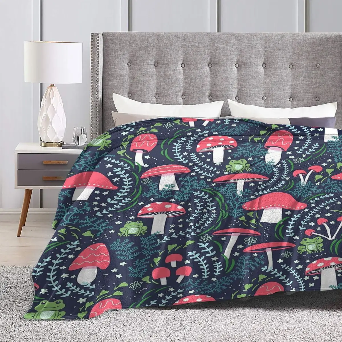 Mushrooms, Toadstools And Frogs Blanket Soft Warm Flannel Throw Blanket Cover for Bed Living room Picnic Travel Home Couch
Mushrooms, Toadstools And Frogs Blanket Soft Warm Flannel Throw Blanket Cover for Bed Living room Picnic Travel Home Couch